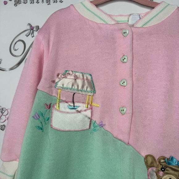 Joggles jumper 18MOS vintage heart buttons pastel teddy bears waterwell cute - Picture 5 of 11